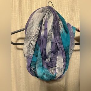 Infinity Scarf with Feather design